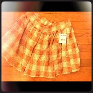 Yellow plaid Free People Skirt (NWT)